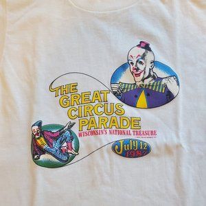 Vintage 90s Great Circus Parade Milwaukee Wisconsin Clown T-SHIRT Youth 14-16